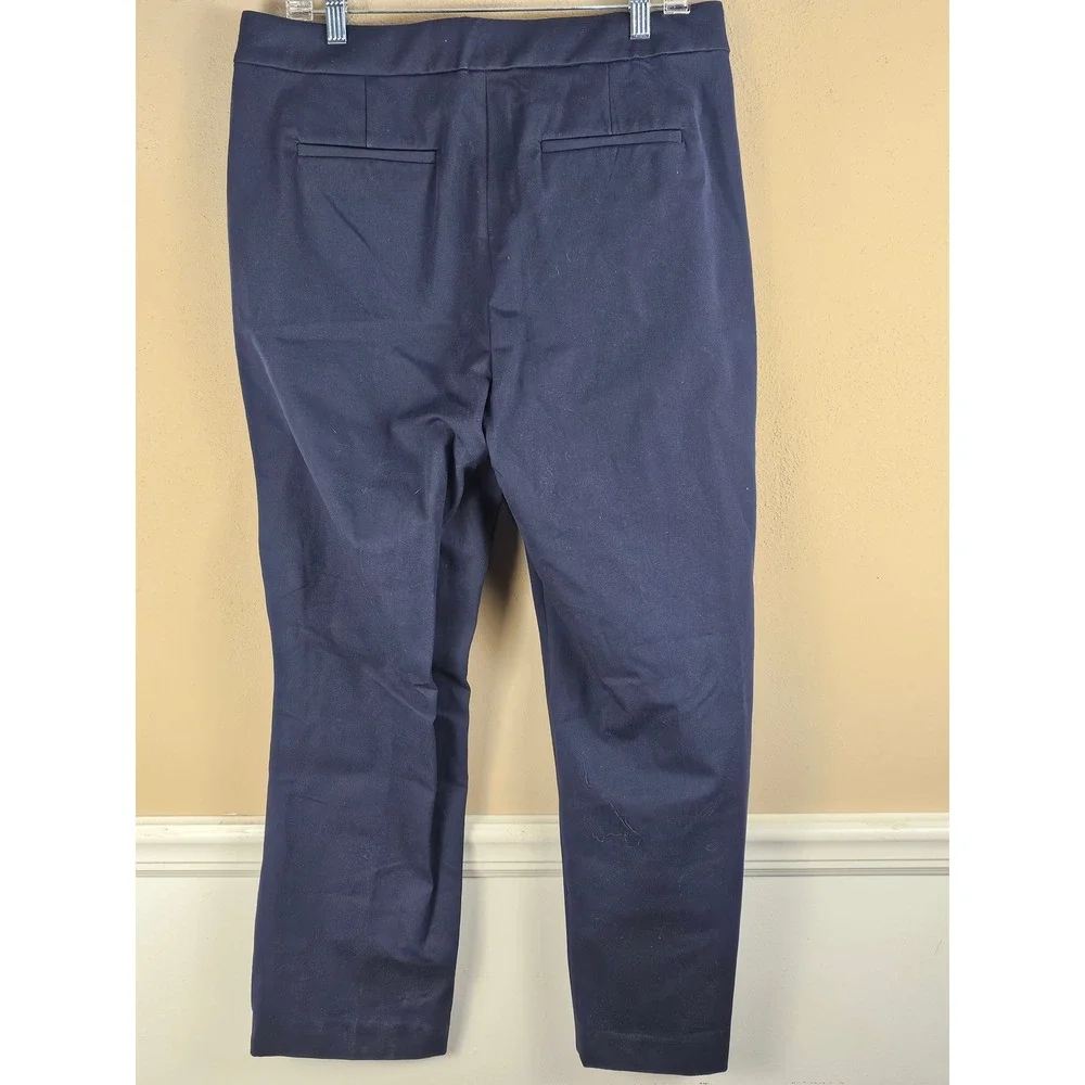 J Crew Womens‎ Navy Blue Kate Straight Leg Pants 14